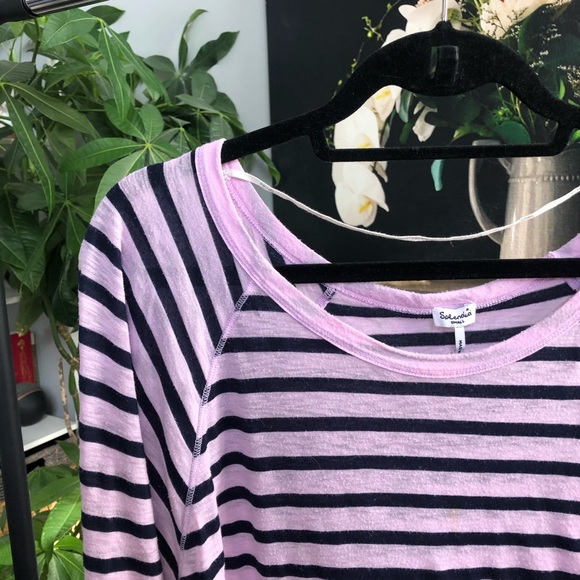 Splendid Striped Long Sleeve Easy Crew - Picture 2 of 5